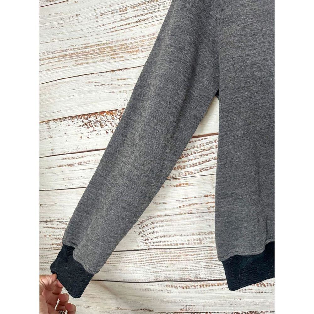 Joseph Wool Blend Crew Neck Long Sleeve Sweatshirt Gray Black Size 36 - Picture 6 of 12